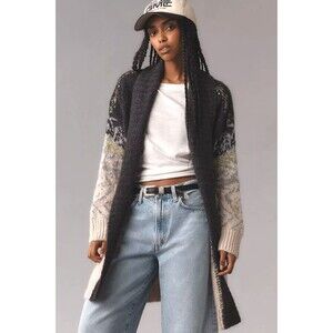 Anthropologie Pilcro Women’s Fairisle Cardigan Sweater size XS Made in Italy